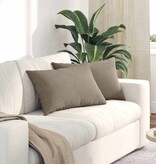 VidaXL Sofa Kussens 2 pcs Taupe 60 x 40 cm Stof