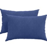 VidaXL Sofa Kussens 2 pcs Politieblauw 60 x 40 cm Katoen Stof