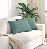 VidaXL Sofa Kussens 2 pcs Zeegroen 60 x 40 cm Katoen Stof