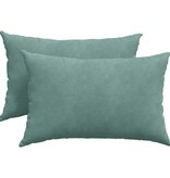 VidaXL Sofa Kussens 2 pcs Zeegroen 60 x 40 cm Katoen Stof
