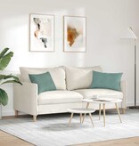 VidaXL Sofa Kussens 2 pcs Zeegroen 60 x 40 cm Katoen Stof