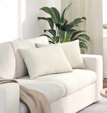 VidaXL Sofa Kussens 2 pcs Crème 60 x 40 cm Katoen Stof