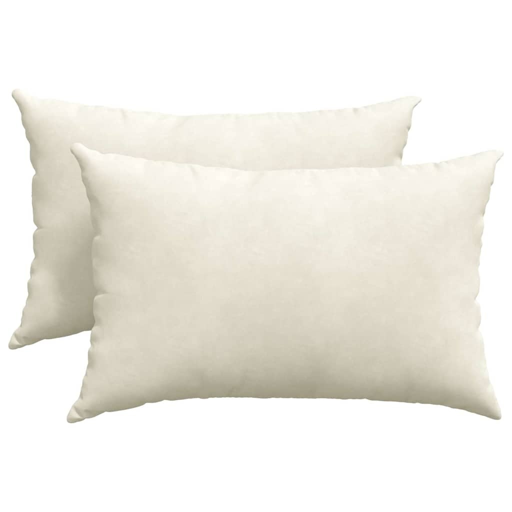 VidaXL Sofa Kussens 2 pcs Crème 60 x 40 cm Katoen Stof