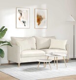 VidaXL Sofa Kussens 2 pcs Crème 60 x 40 cm Katoen Stof