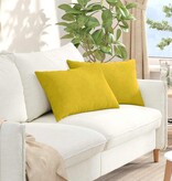 VidaXL Sofa Kussens 2 pcs Geel 60 x 40 cm Katoen Stof