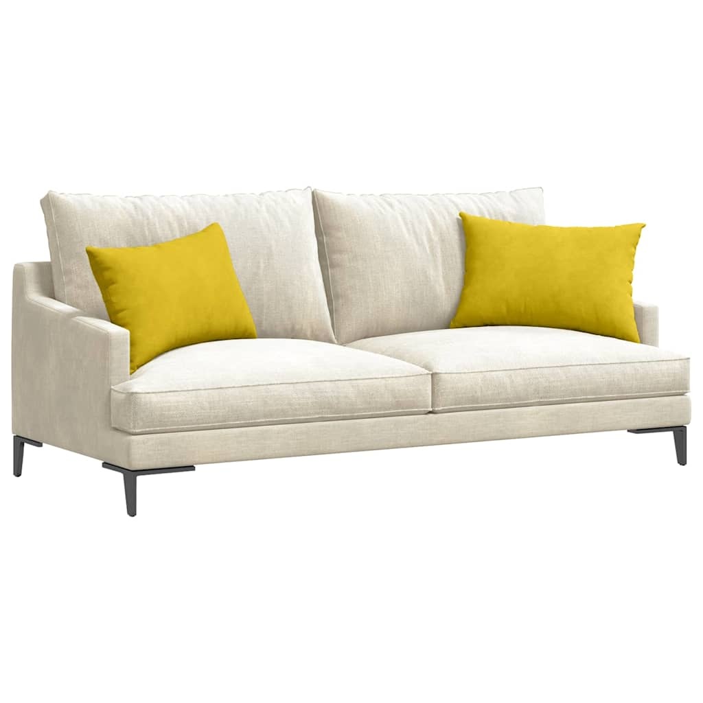 VidaXL Sofa Kussens 2 pcs Geel 60 x 40 cm Katoen Stof