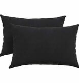 VidaXL Sofa Kussens 2 pcs Zwart 60 x 40 cm Katoen Stof