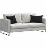 VidaXL Sofa Kussens 2 pcs Zwart 60 x 40 cm Katoen Stof