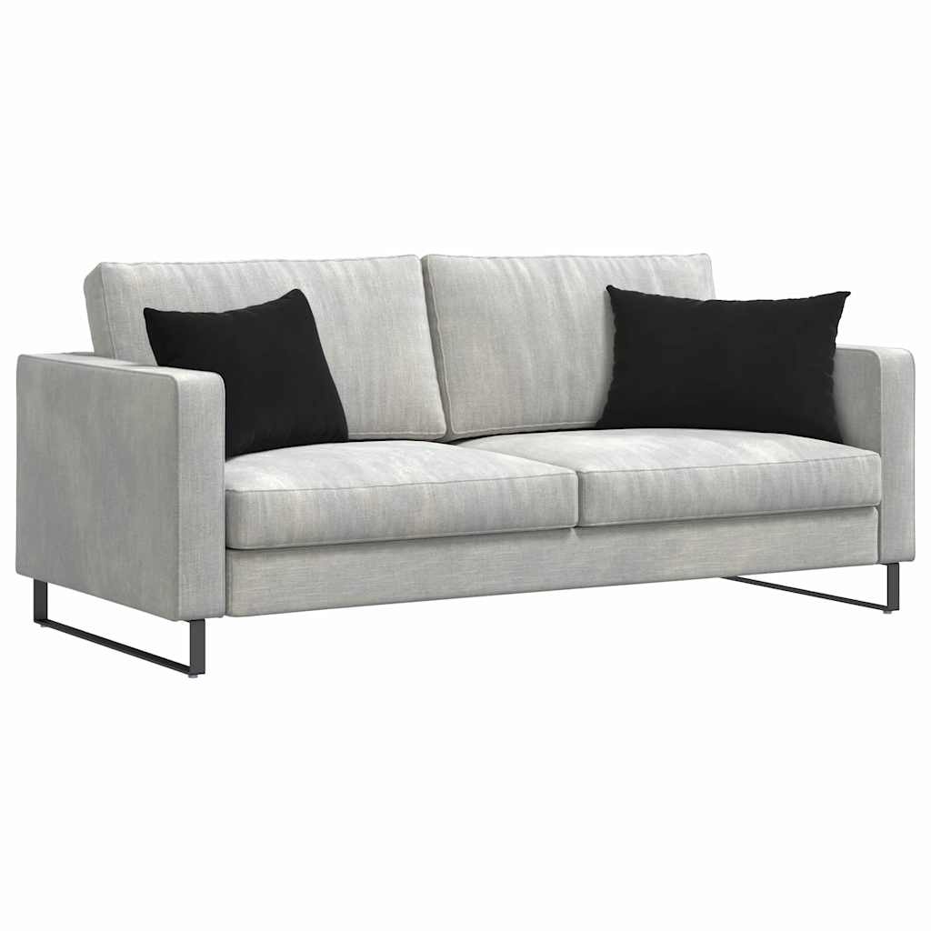 VidaXL Sofa Kussens 2 pcs Zwart 60 x 40 cm Katoen Stof