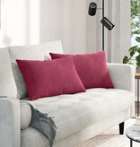 VidaXL Sofa Kussens 2 pcs Wijnrood 60 x 40 cm Katoen Stof