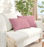 VidaXL Sofa Kussens 2 pcs Roze 60 x 40 cm Katoen Stof
