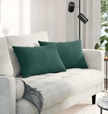 VidaXL Sofa Kussens 2 pcs Donkergroen 60 x 40 cm Katoen Stof