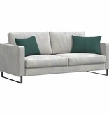 VidaXL Sofa Kussens 2 pcs Donkergroen 60 x 40 cm Katoen Stof