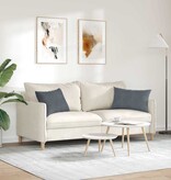 VidaXL Sofa Kussens 2 pcs Donkergrijs 60 x 40 cm Katoen Stof