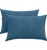 VidaXL Sofa Kussens 2 pcs Blauw 60 x 40 cm Katoen Stof