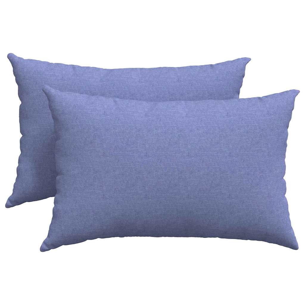 VidaXL Sofa Kussens 2 pcs Blauw 60 x 40 cm Stof