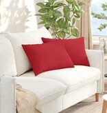 VidaXL Sofa Kussens 2 pcs Rood 60 x 40 cm Stof