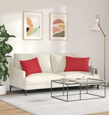 VidaXL Sofa Kussens 2 pcs Rood 60 x 40 cm Stof