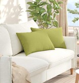 VidaXL Sofa Kussens 2 pcs Lichtgroen 60 x 40 cm Stof