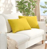 VidaXL Sofa Kussens 2 pcs Lichtgeel 60 x 40 cm Stof