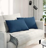 VidaXL Sofa Kussens 2 pcs Blauw 60 x 40 cm Stof