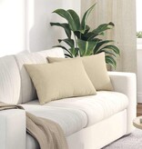 VidaXL Sofa Kussens 2 pcs Crème 60 x 40 cm Stof