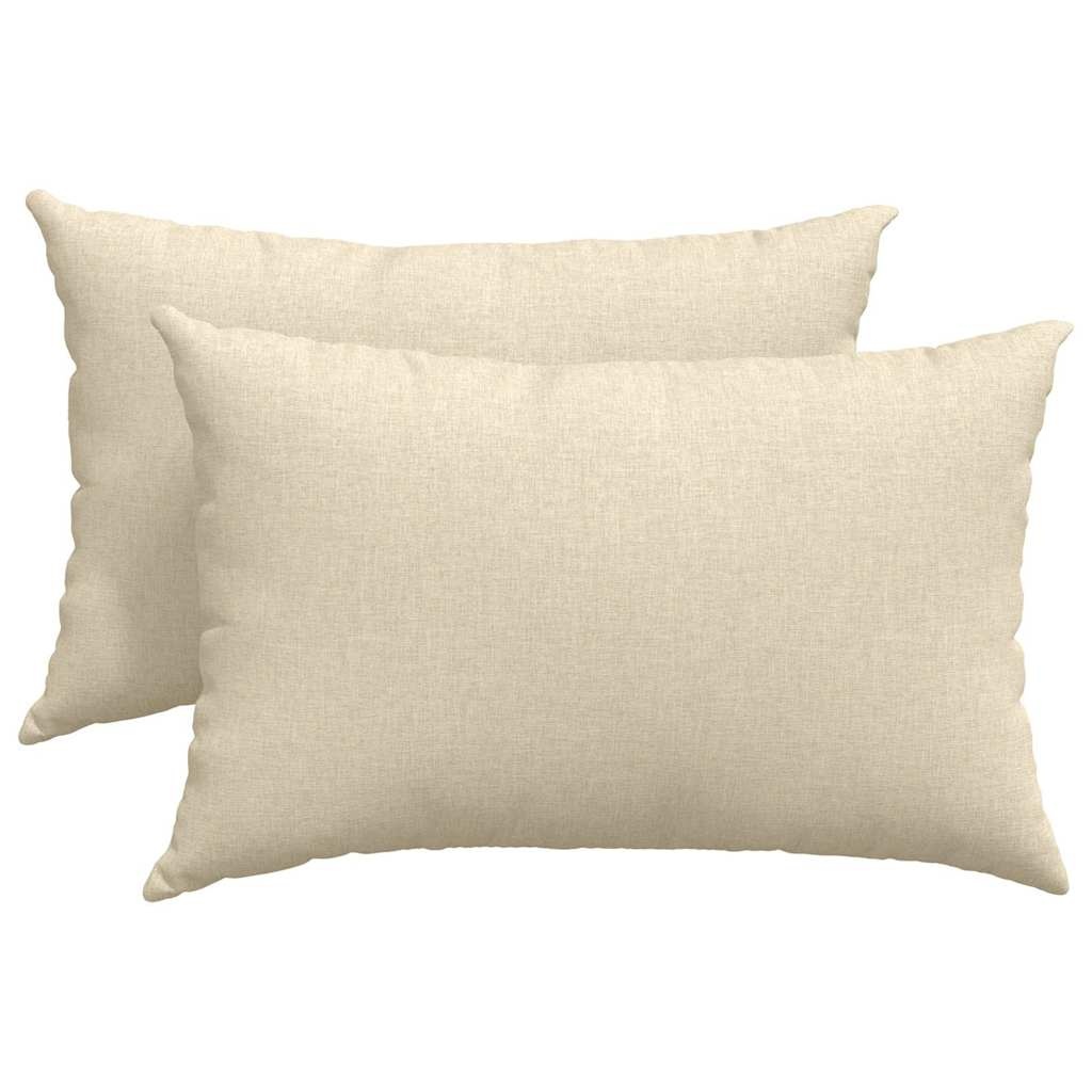 VidaXL Sofa Kussens 2 pcs Crème 60 x 40 cm Stof