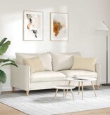 VidaXL Sofa Kussens 2 pcs Crème 60 x 40 cm Stof