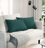 VidaXL Sofa Kussens 2 pcs Donkergroen 60 x 40 cm Stof