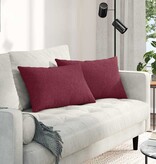 VidaXL Sofa Kussens 2 pcs Wijnrood 60 x 40 cm Stof