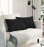 VidaXL Sofa Kussens 2 pcs Zwart 60 x 40 cm Stof