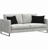 VidaXL Sofa Kussens 2 pcs Zwart 60 x 40 cm Stof