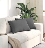 VidaXL Sofa Kussens 2 pcs Donkergrijs 60 x 40 cm Stof