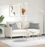 VidaXL Sofa Kussens 2 pcs Lichtgrijs 60 x 40 cm Stof