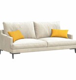 VidaXL Sofa Kussens 2 pcs Lichtgeel 50 x 30 cm Katoen Stof