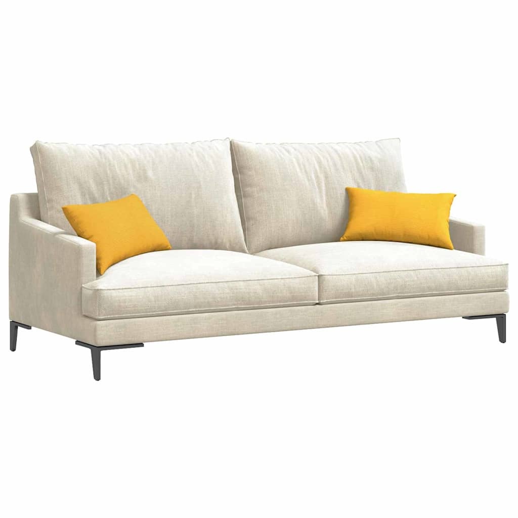 VidaXL Sofa Kussens 2 pcs Lichtgeel 50 x 30 cm Katoen Stof
