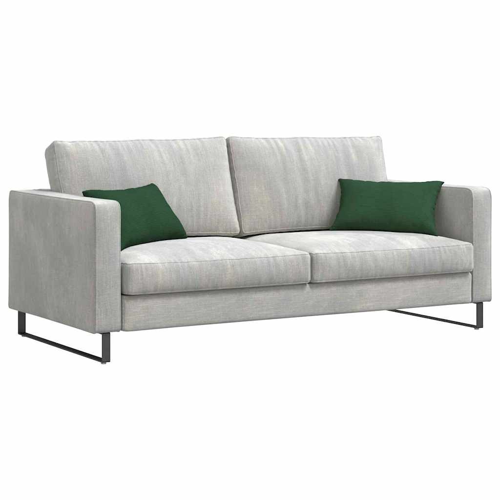 VidaXL Sofa Kussens 2 pcs Donkergroen 50 x 30 cm Katoen Stof