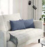 VidaXL Sofa Kussens 2 pcs Blauw 50 x 30 cm Katoen Stof