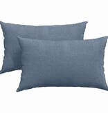 VidaXL Sofa Kussens 2 pcs Blauw 50 x 30 cm Katoen Stof