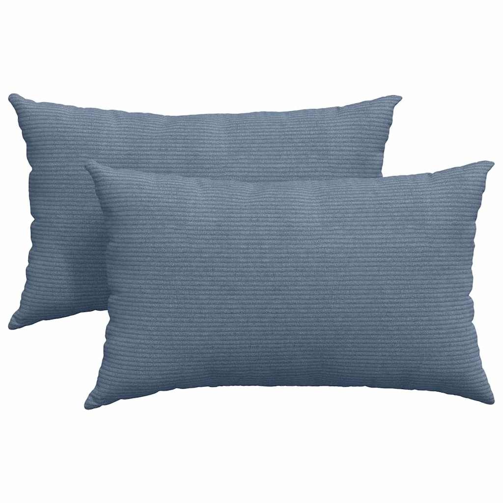 VidaXL Sofa Kussens 2 pcs Blauw 50 x 30 cm Katoen Stof