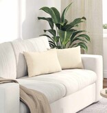VidaXL Sofa Kussens 2 pcs Crème 50 x 30 cm Katoen Stof
