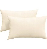 VidaXL Sofa Kussens 2 pcs Crème 50 x 30 cm Katoen Stof