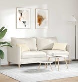 VidaXL Sofa Kussens 2 pcs Crème 50 x 30 cm Katoen Stof