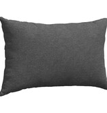 VidaXL Sofa Kussens 2 pcs Donkergrijs 50 x 30 cm Katoen Stof