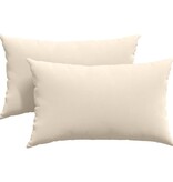 VidaXL Sofa Kussens 2 pcs Beige 50 x 30 cm Stof