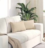 VidaXL Sofa Kussens 2 pcs Crème 50 x 30 cm Stof