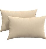 VidaXL Sofa Kussens 2 pcs Crème 50 x 30 cm Stof