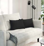 VidaXL Sofa Kussens 2 pcs Zwart 50 x 30 cm Stof