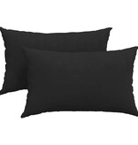 VidaXL Sofa Kussens 2 pcs Zwart 50 x 30 cm Stof