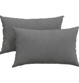 VidaXL Sofa Kussens 2 pcs Donkergrijs 50 x 30 cm Stof